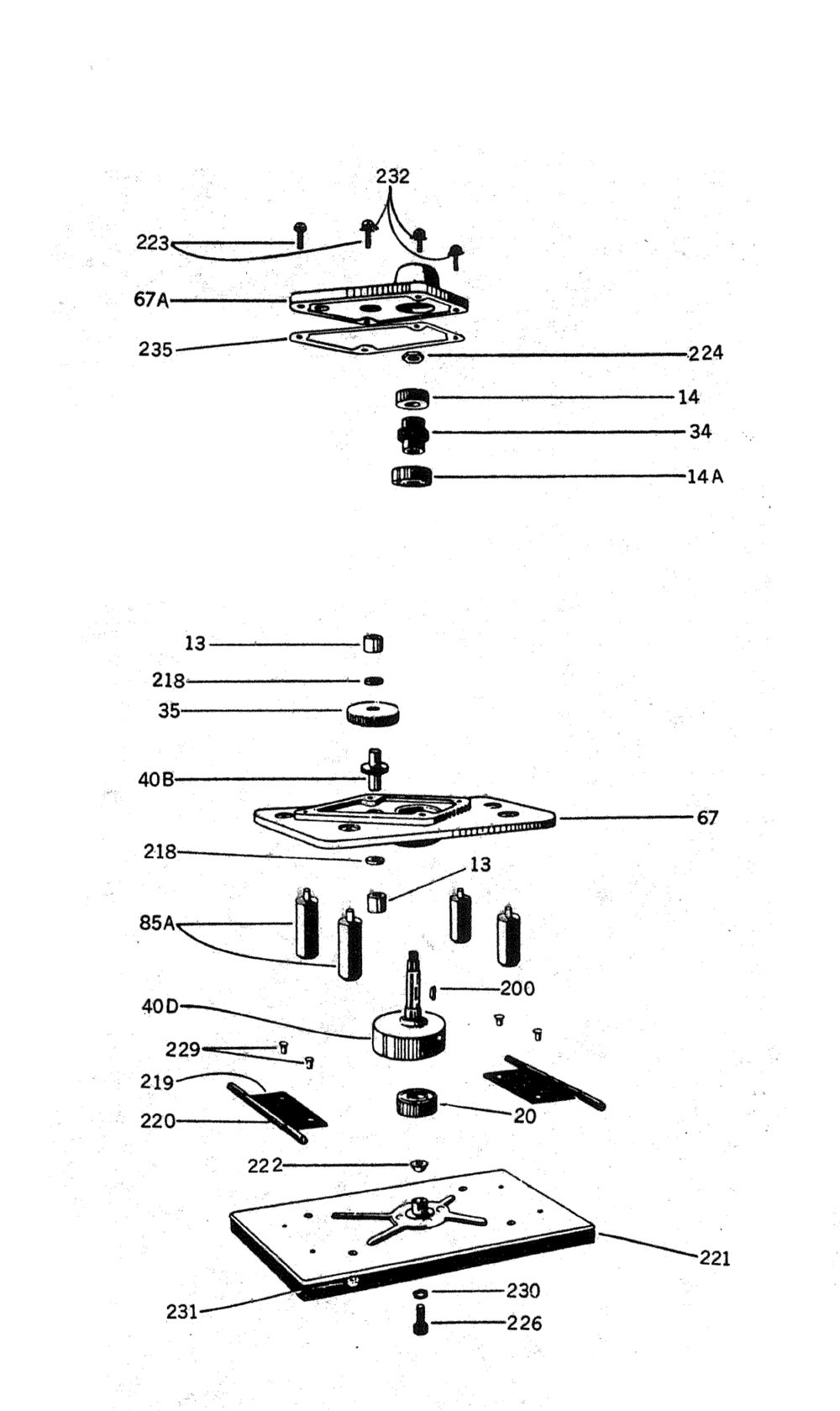 Fig-0 Diagram and Parts List for 509 Type-1 Porter Cable Sander Grinder